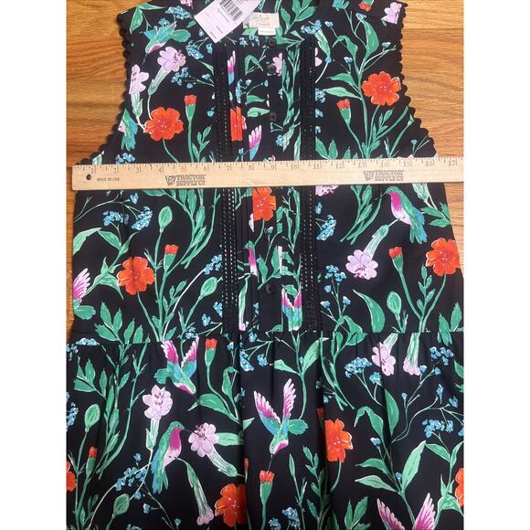 NWT Kate Spade Jardin Poplin Top Scenic Route Size XS Hummingbird - Picture 7 of 7